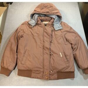 Vintage 80s McGregor Full Zip Pastel Pink Women's Jacket Size L Puffer Insulated